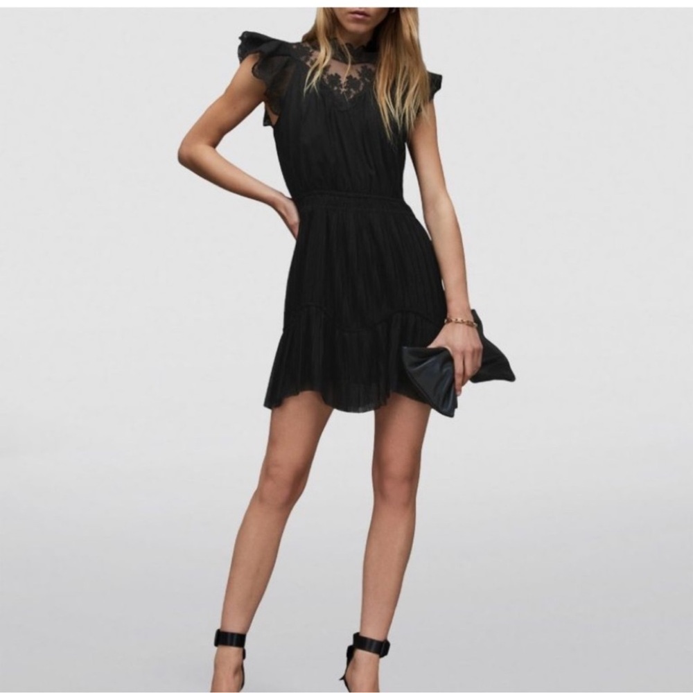 NWT- All saints Lace-Trim Azura Dress
